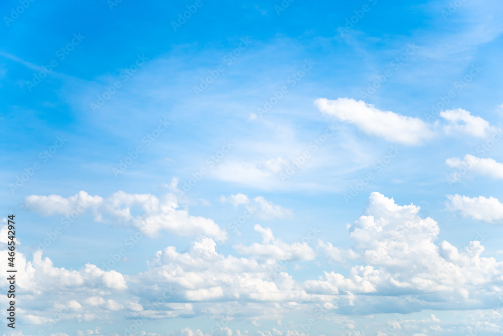Beautiful group of cloud in the blue sky during the day. Cloudy and blue sky background.