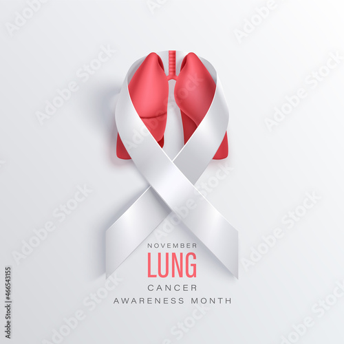lung cancer awareness month vector banner