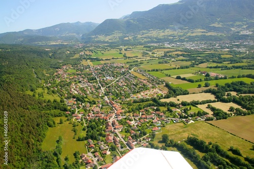 Paysage de l'Ain vu du ciel, France	 photo