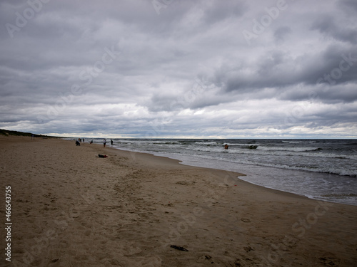 Gloomy sky over the Baltic Sea in Lithuania.