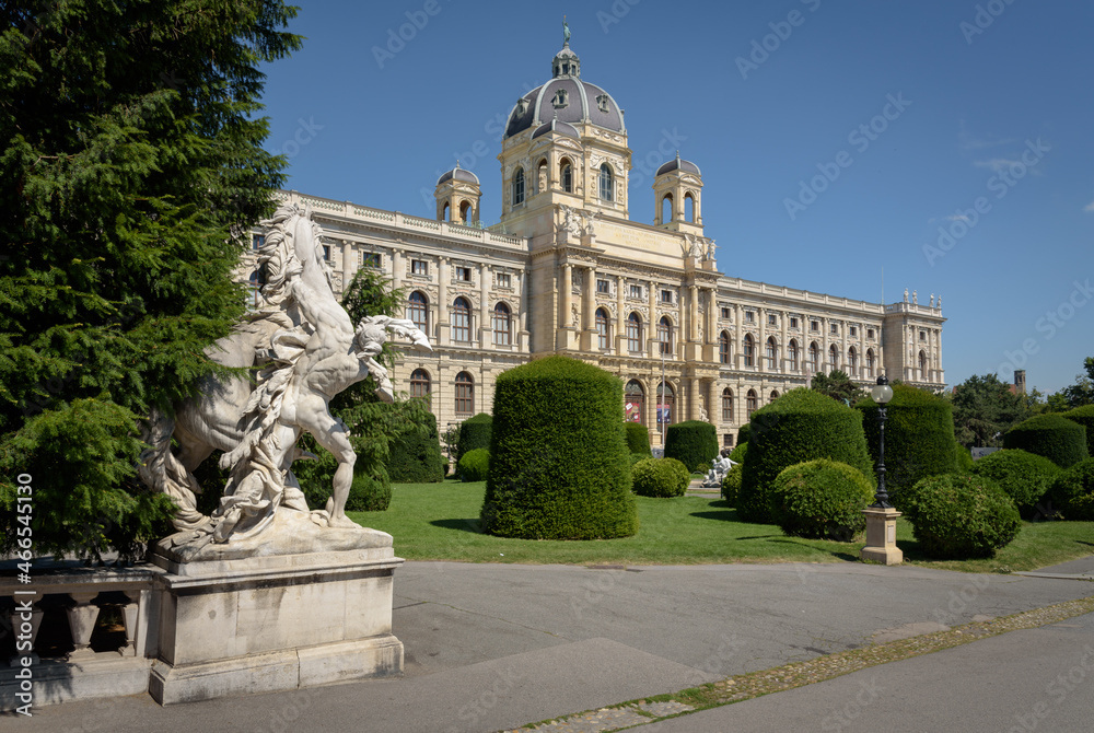 Maria-Theresien-Platz with the Palace Museum of Natural History in the background, Vienna, Austria