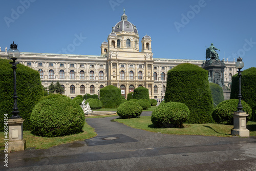 Palace Museum of Natural History in Maria-Theresien-Platz in a summer day with blue sky, Vienna, Austria