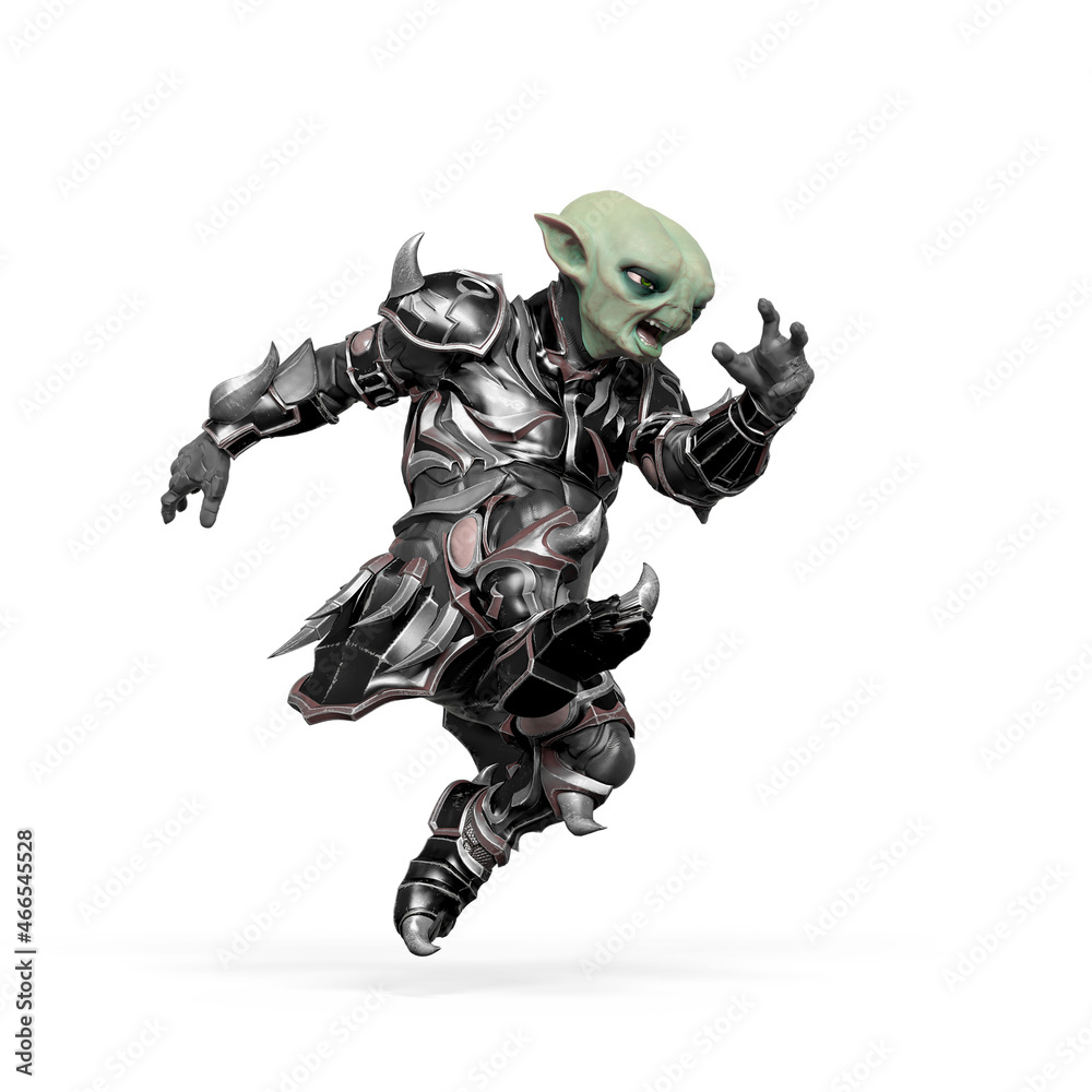 little alien warrior is jumping in action little alien warrior is jumping in action