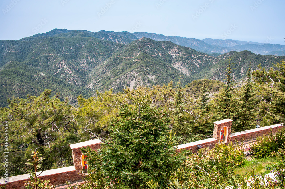 A memorial of Archbishop Makarios III has been erected on the top of Mount Troni, above the famous Kykkos Monastery. The beauty of the memorial is emphasized by the panorama of the Troodos Mountains. A memorial of Archbishop Makarios III has been erected on the top of Mount Troni, above the famous Kykkos Monastery. The beauty of the memorial is emphasized by the panorama of the Troodos Mountains.