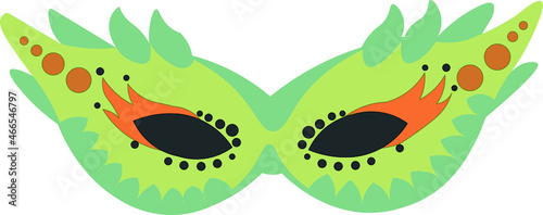 green masquerade mask carnival party