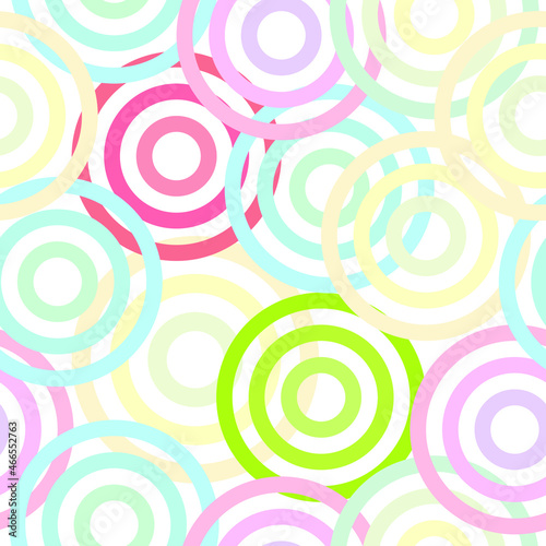 Abstract Colorful Circles Seamless Background Pattern