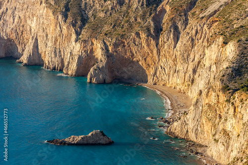 Coast at Assos; Elevated View; Kefalonia; Greece; Ionian Islands;