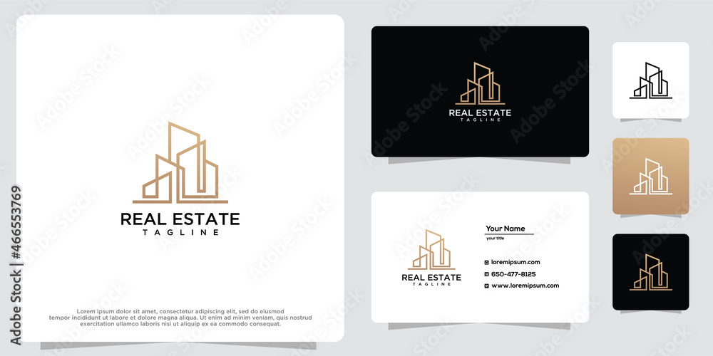 Minimalist building architectural logo design inspiration