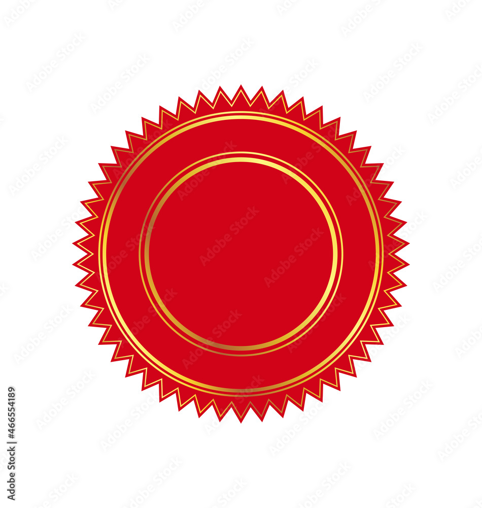 classic blank red document award certificate seal Stock Vector | Adobe ...