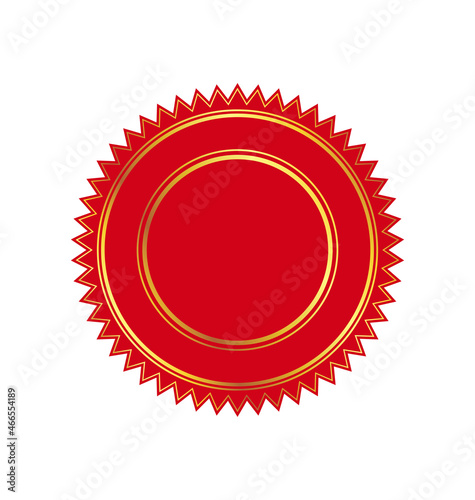 classic blank red document award certificate seal