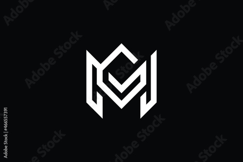 MG logo letter design on luxury background. GM logo monogram initials letter concept. MG icon logo design. GM elegant and Professional letter icon design on black background. M G GM MG