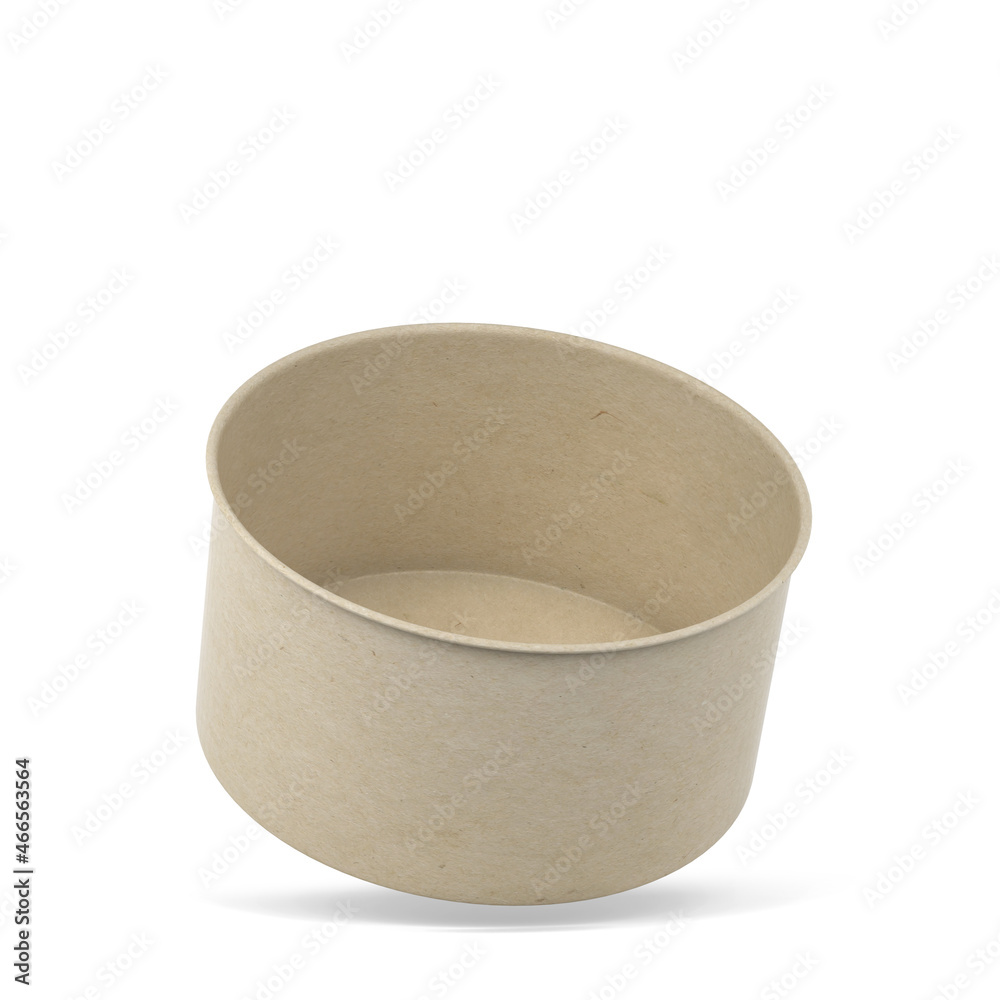 Blank paper salad bowl mockup Blank paper salad bowl mockup