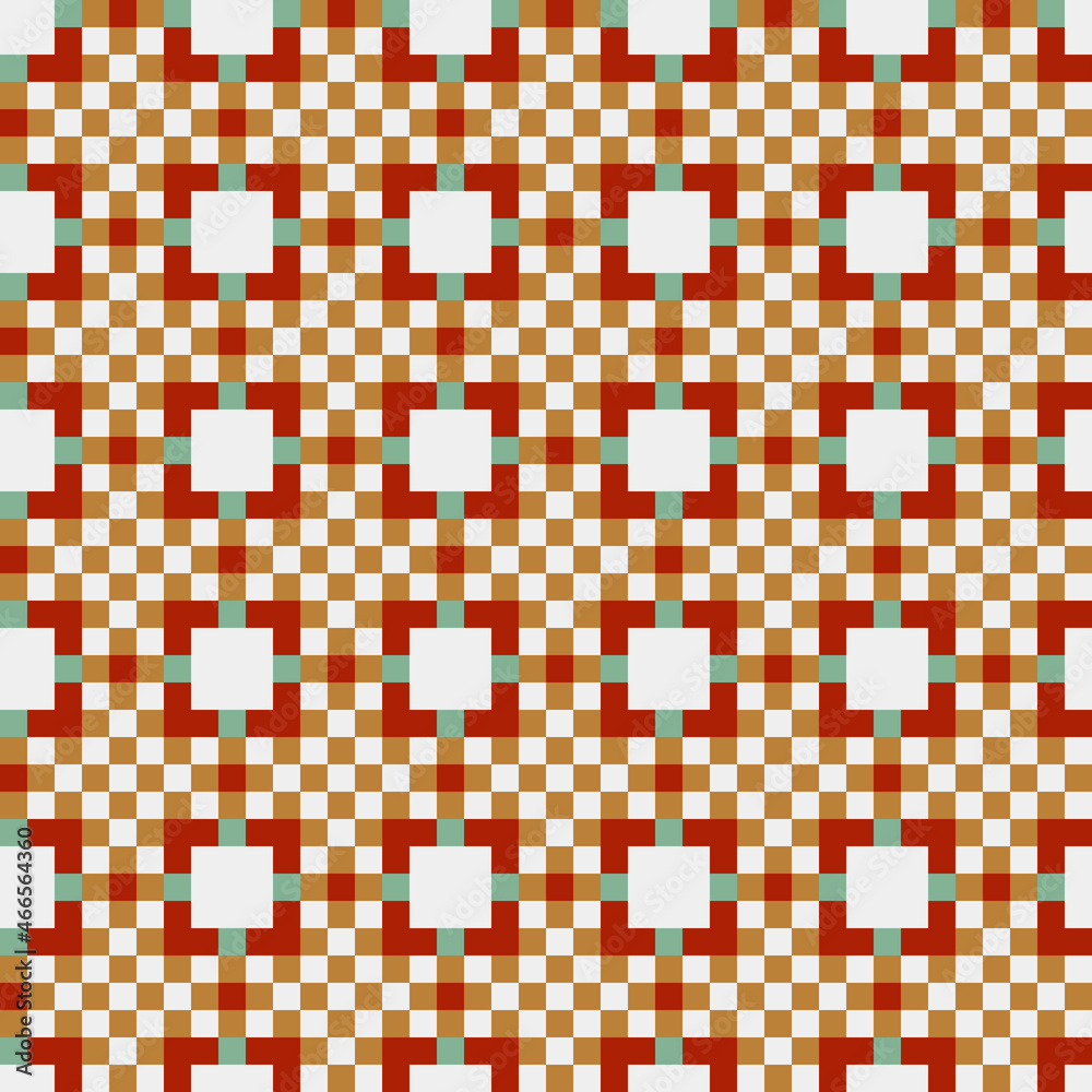 Fototapeta premium Abstract Cross Pattern generative computational art illustration