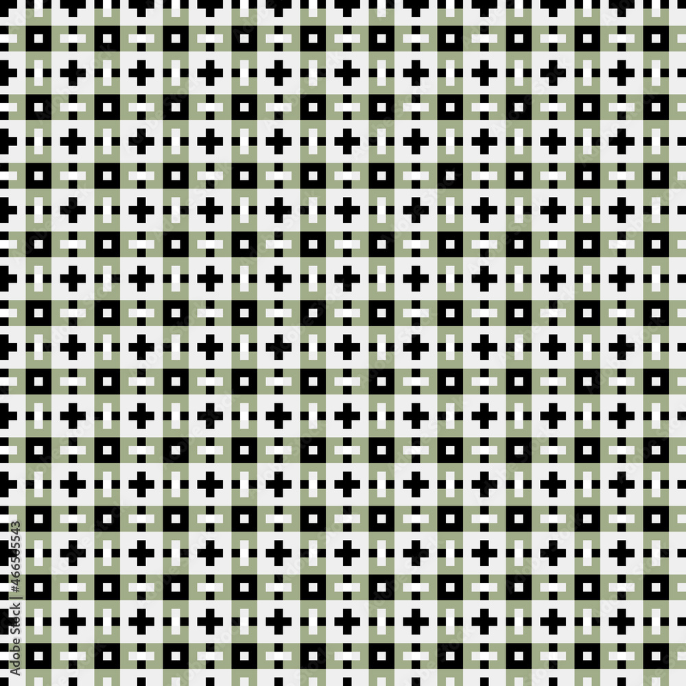 Fototapeta premium Abstract Cross Pattern generative computational art illustration