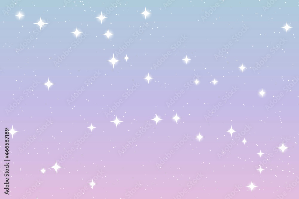 Sky and stars background. Blue and purple pastel space background. The