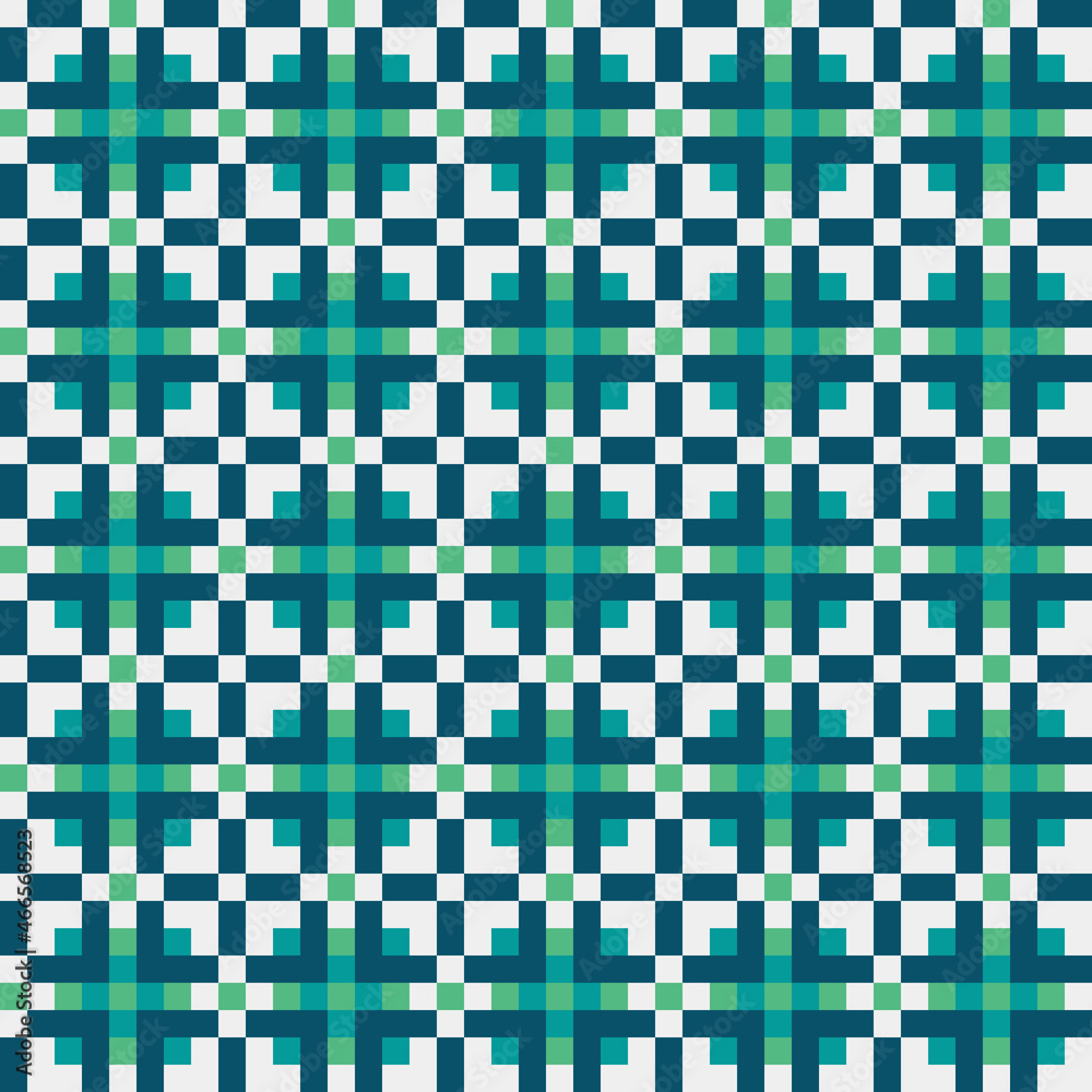 Fototapeta premium Abstract Cross Pattern generative computational art illustration