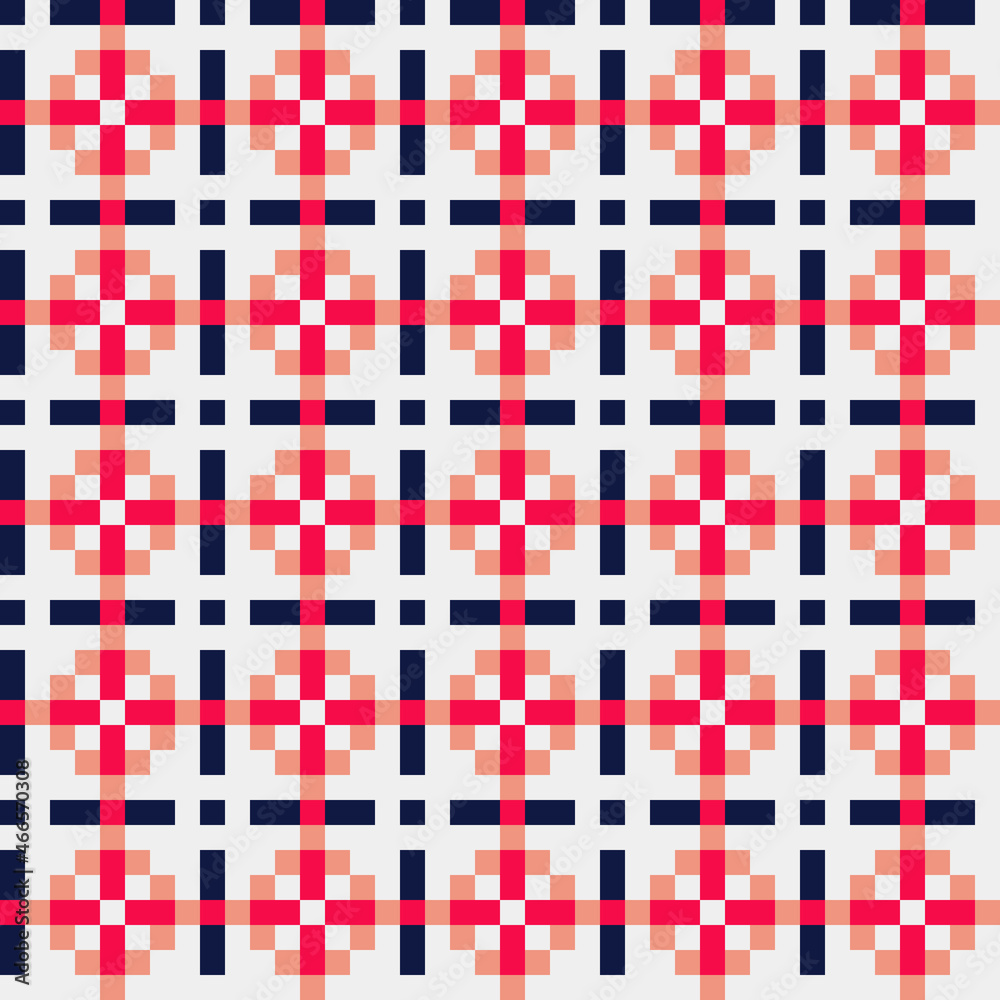 Fototapeta premium Abstract Cross Pattern generative computational art illustration