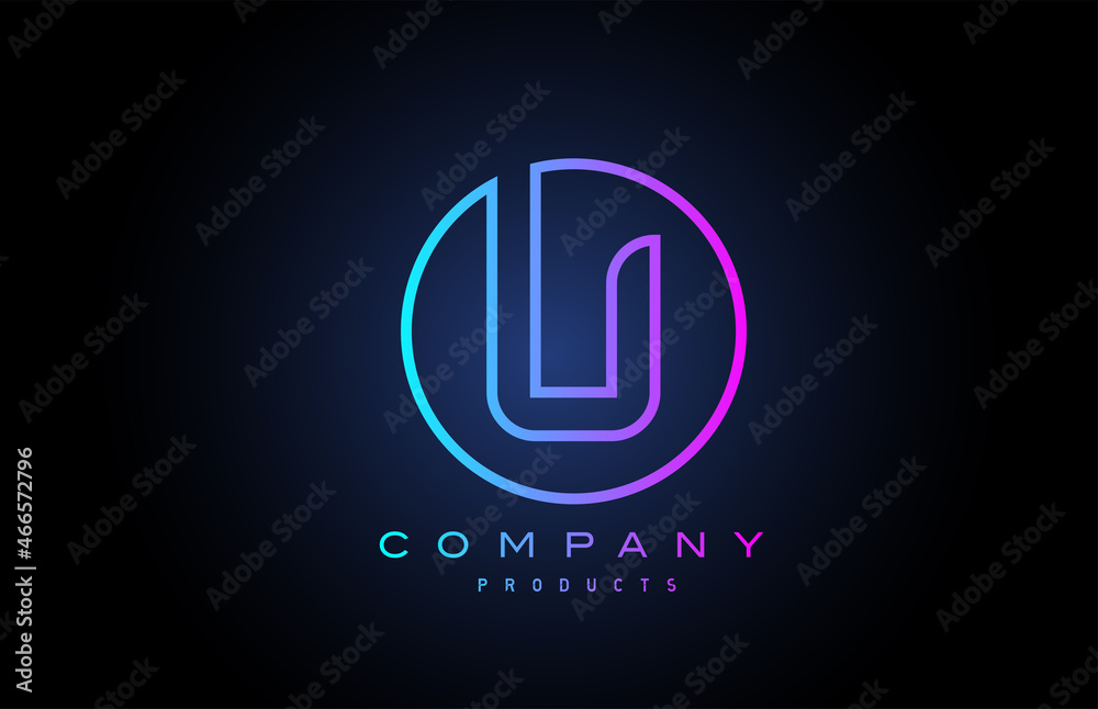 U alphabet letter logo icon. Creative design for company and business U alphabet letter logo icon. Creative design for company and business