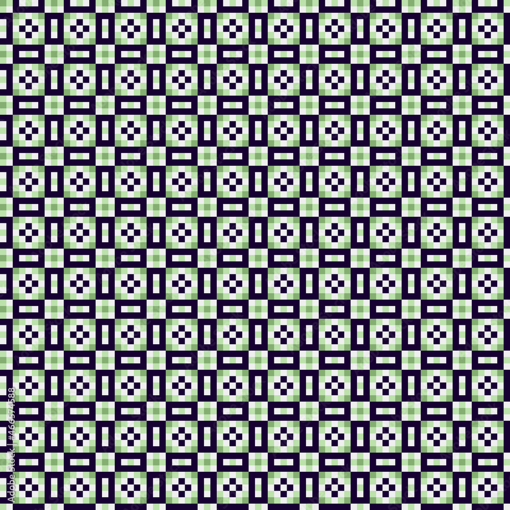 Fototapeta premium Abstract Cross Pattern generative computational art illustration