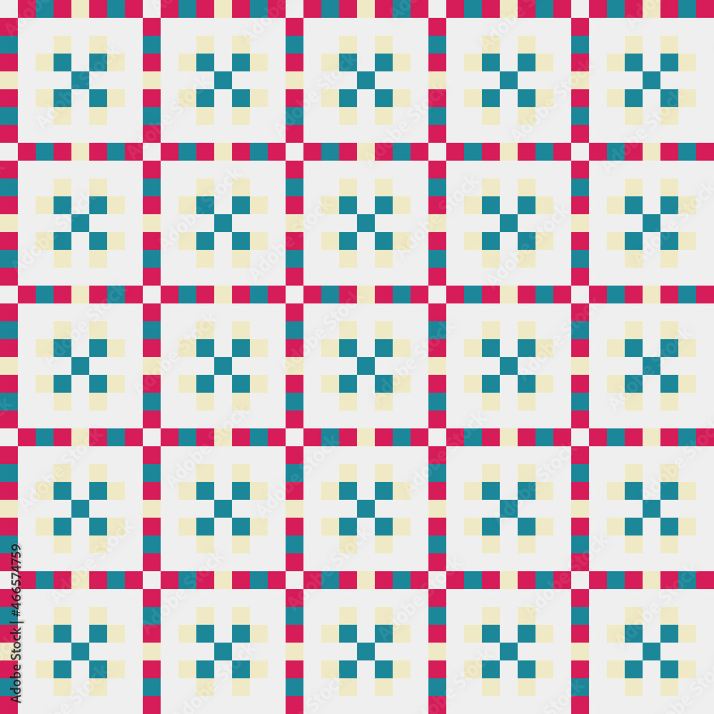Abstract Cross Pattern generative computational art illustration
