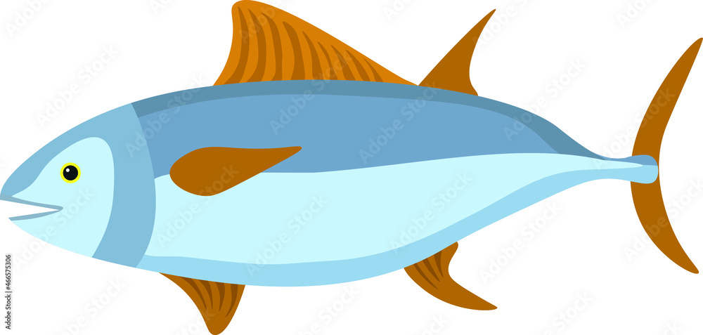 Fototapeta premium Illustration of tuna fish. Tuna for a fish shop. Fresh tuna for cooking sushi and rolls. Tuna steaks.