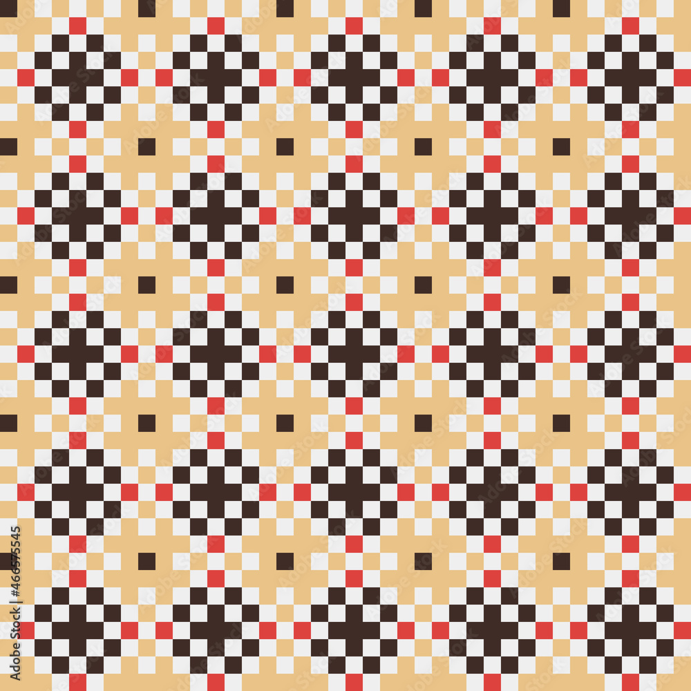 Fototapeta premium Abstract Cross Pattern generative computational art illustration