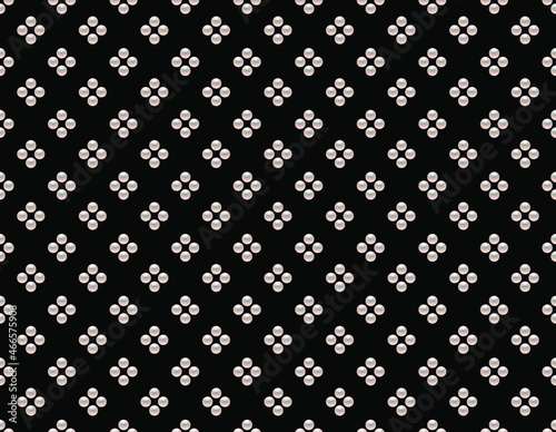 Black luxury background with pearls. Vector illustration. 