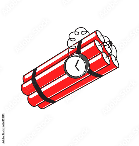 cartoon style red dynamite bomb explosive
