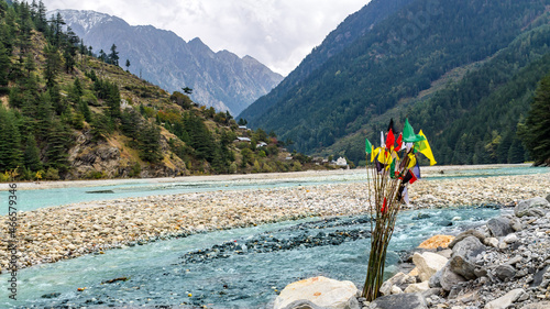 Harsil Valley, seated on the bank of River Bhagirathi photo