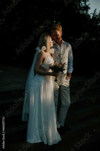 Young newlywed couple