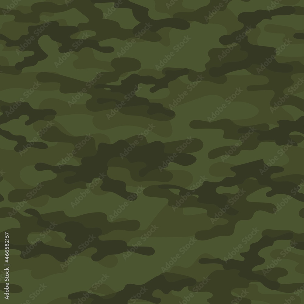 vector green print camouflage. seamless pattern for clothing or print