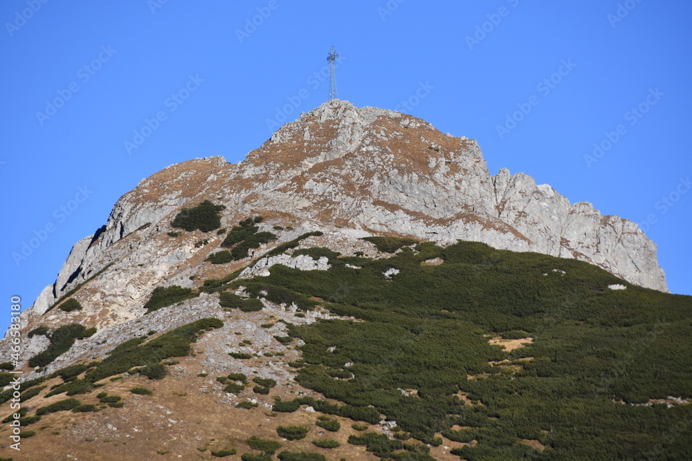 Fototapeta premium Giewont, Tatry, góry, Park Narodowy, krajobraz, 