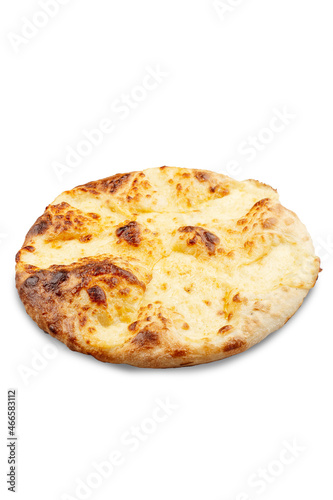 meat pie on white background