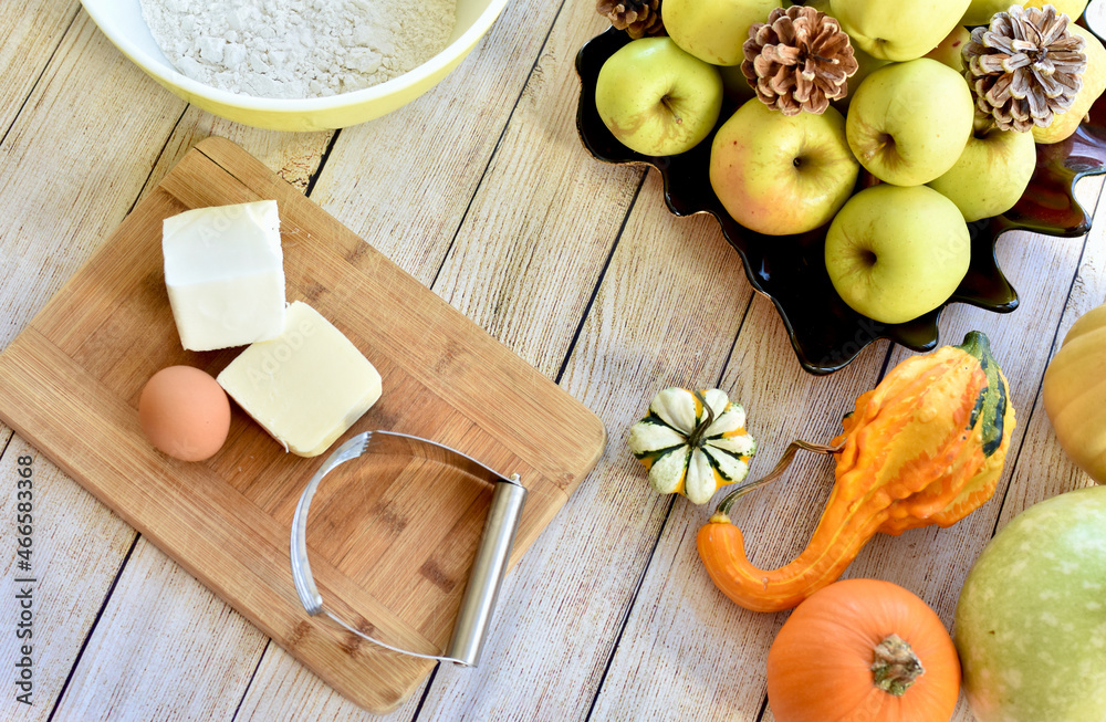 Fall Harvest baking and cooking for seasonal Thanksgiving family dinners. Food background, close-up with copy space. Fall Harvest baking and cooking for seasonal Thanksgiving family dinners. Food background, close-up with copy space.