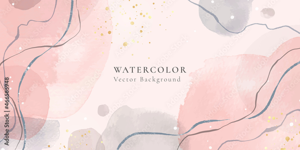 Abstract dusty pink and pastel grey liquid watercolor background