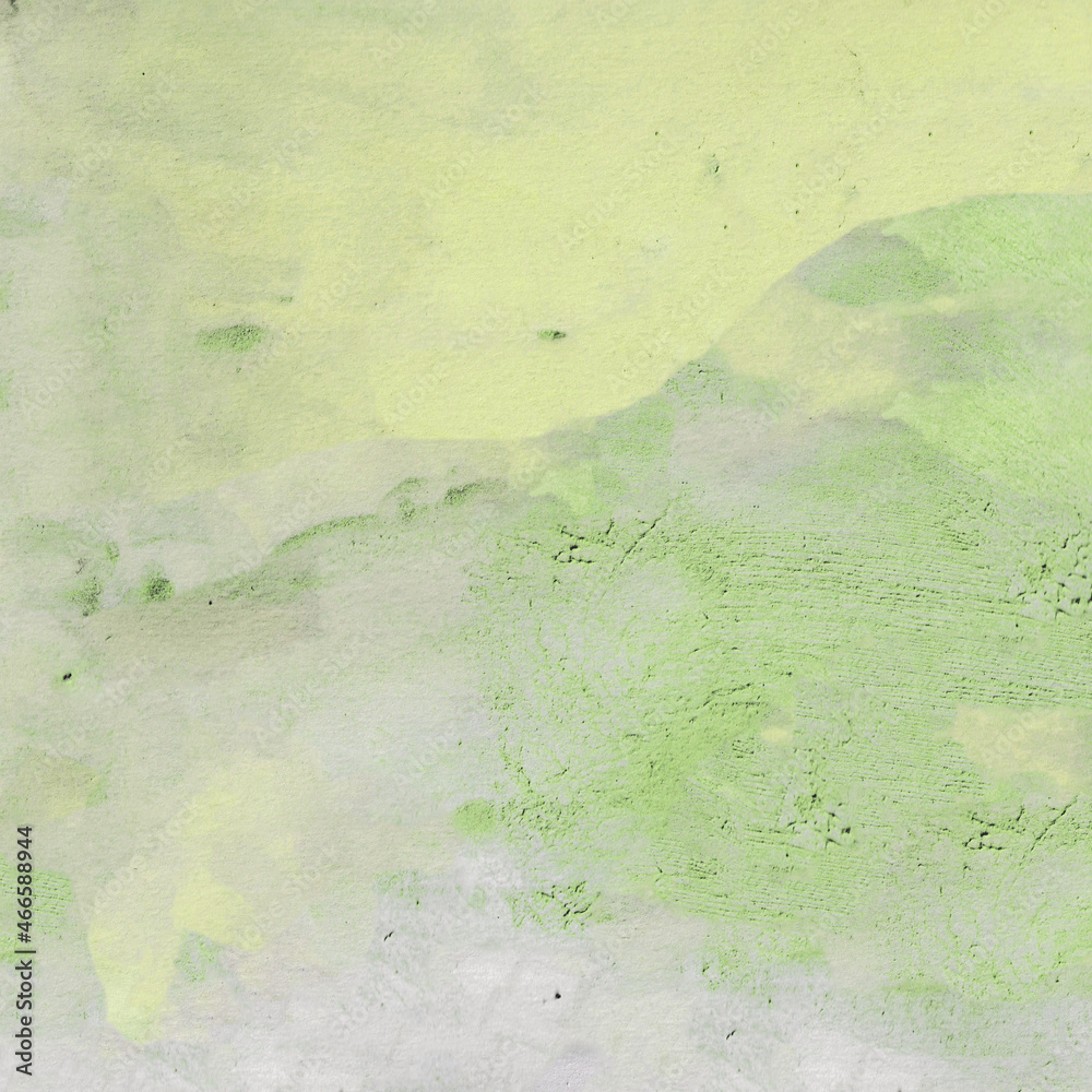 Green painted texture, watercolor banner background