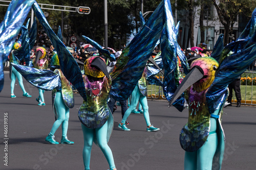 Day of the Dead parade at Mexico City at october the 31 of 2021