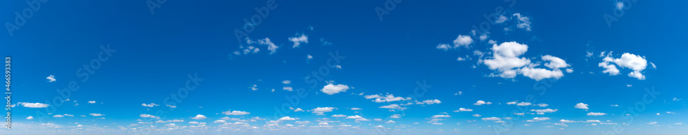 Panorama Blue sky and white clouds. Bfluffy cloud in the blue sky background