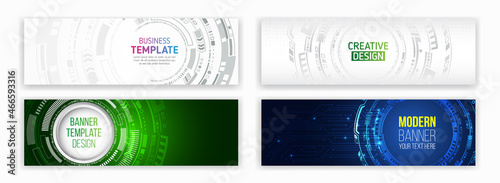 Modern graphic template for websites. High tech futuristic technology background. Cyber security for business and internet projects. Abstract web design banner.