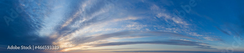  panorama sky. Beautiful cloud in the sunrise sky background. Sky banners background.