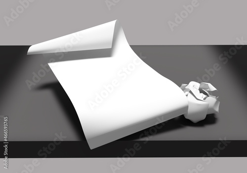 Mockup paper on black surfa...