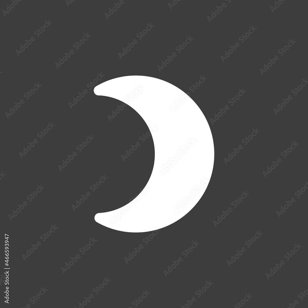 Young Moon vector flat icon. Weather sign