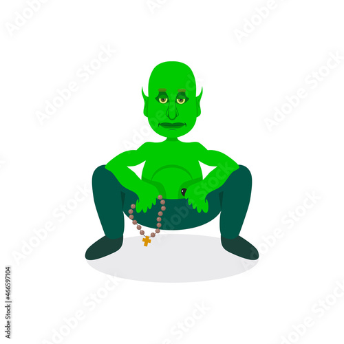 A fabulous and funny monster. Cartoon.
