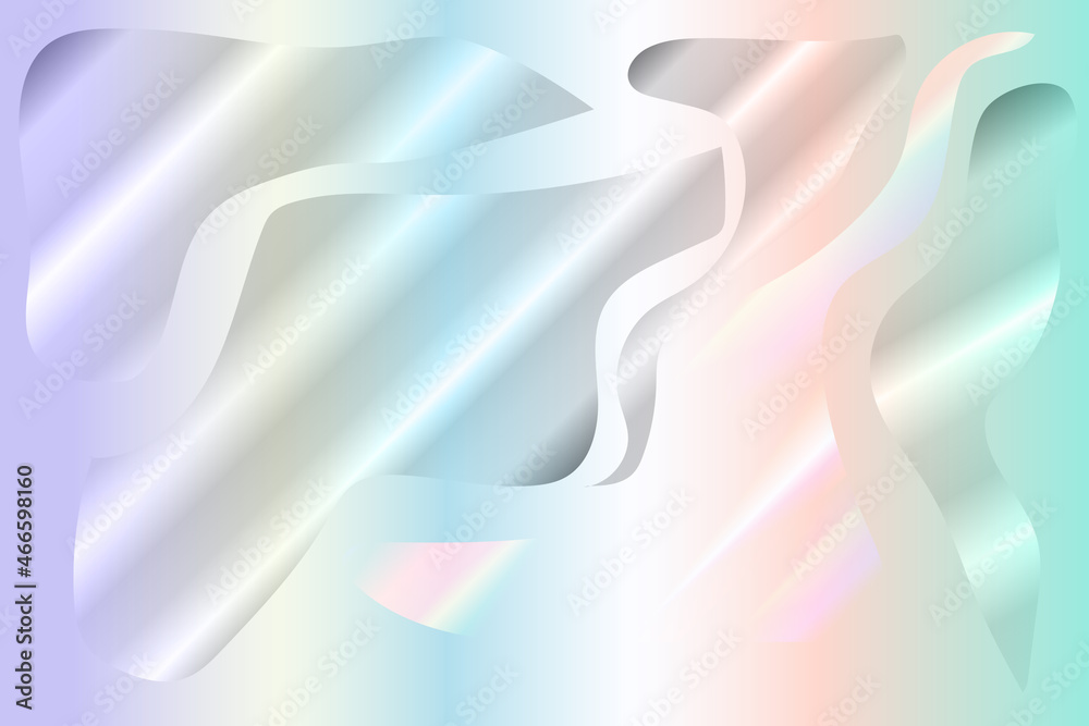Vector psychedelic holographic background. A magical space of iridescent wavy shapes. Gradient fill. Vector psychedelic holographic background. A magical space of iridescent wavy shapes. Gradient fill.
