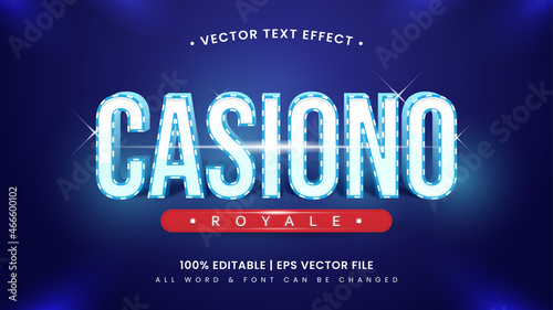 Casino Royale 3d Text Style Effect. Editable illustrator text style.