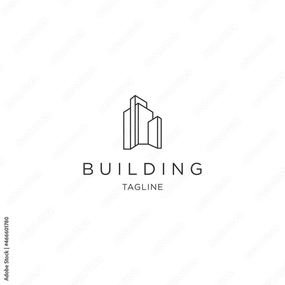 Real Estate line simple logo design template. Real Estate line simple logo design template.