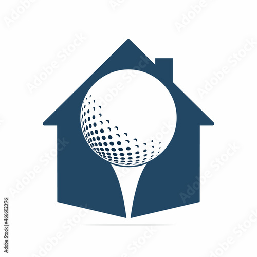 House golf logo icon design vector. Golf championship or golf tournament sign.