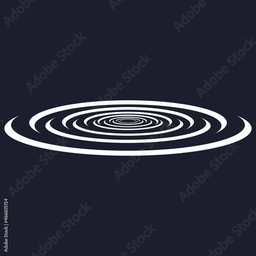 Quarter perspective view of a round liquid ripple reversed
