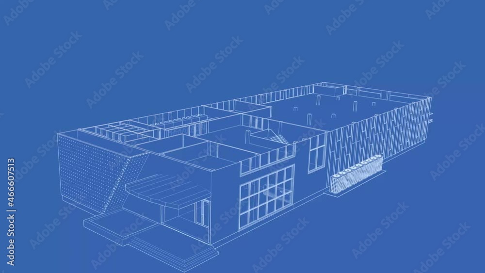 3D  looped animation of building project