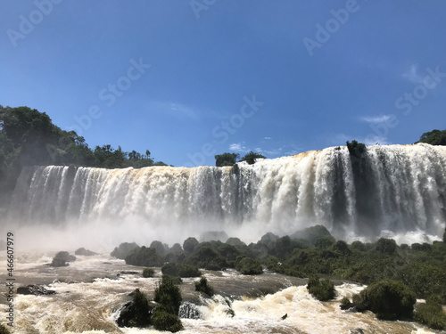 Igua  u Falls in Foz do Igua  u  Paran    Brazil.